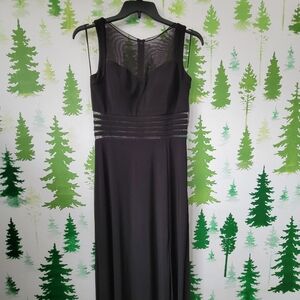 Nightway Long Formal Mesh Dress.